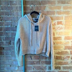 NWT — Forever 21 Chenille Hooded Sweater